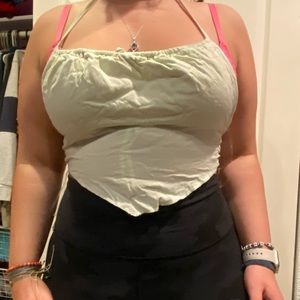 Green Cropped Tilly's Tank Top - Size Small